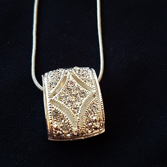 Trifari Jewelry - Trifari Silver Necklace with Pendant